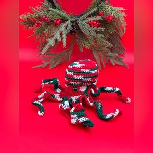 Festive Red and Green  Octopus
